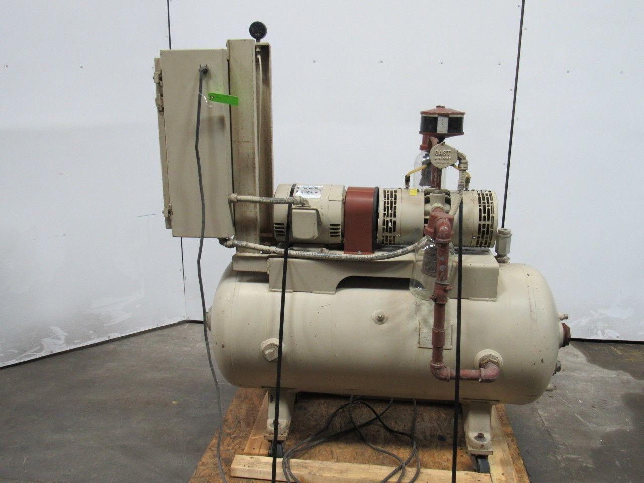 Squire Cogswell Atm-5565-3D-60G 3Hp Vacuum Pump Gast 5565-V4 125Gal Tank 3Ph