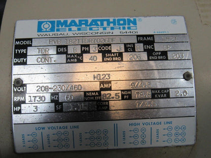 Squire Cogswell Atm-5565-3D-60G 3Hp Vacuum Pump Gast 5565-V4 125Gal Tank 3Ph