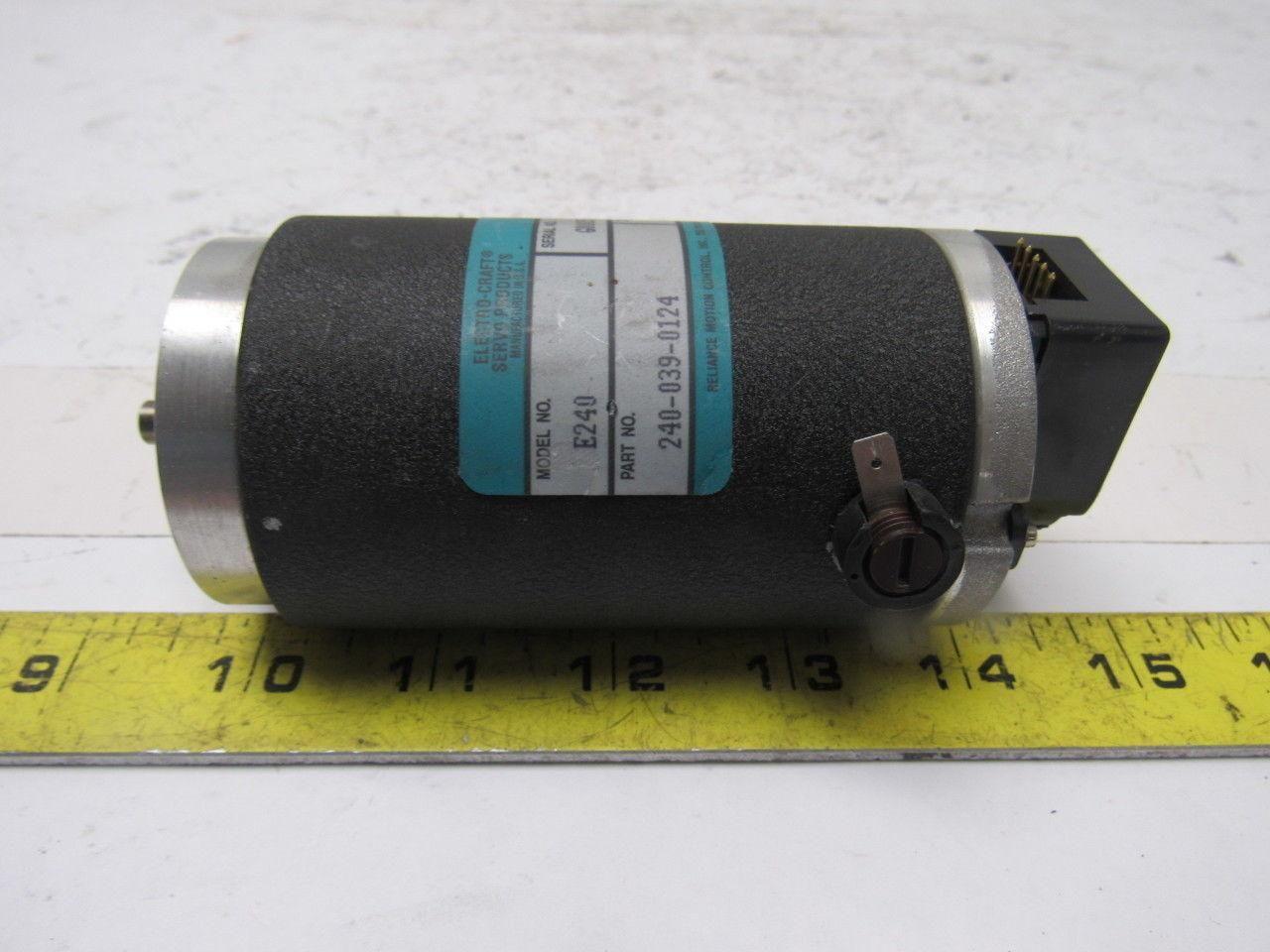 Electro-Craft 240-039-0124 E240 REV C Permanent Magnet DC Servo Motor 1/4" Shaft