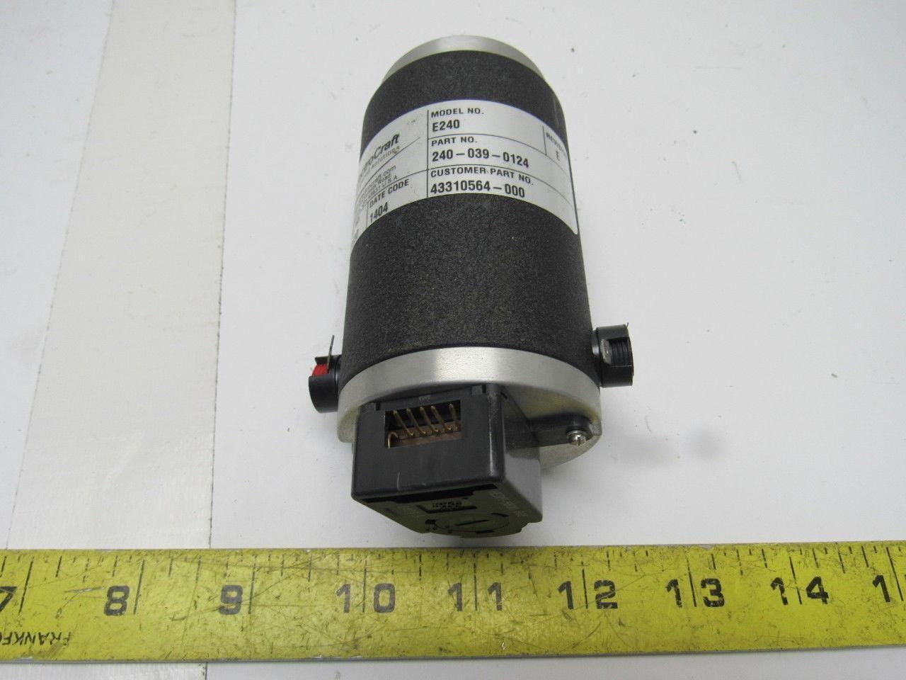 Electro-Craft 240-039-0124 E240 REV E Permanent Magnet DC Servo Motor 1/4" Shaft