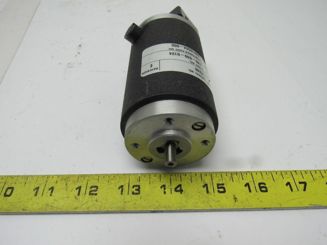 Electro-Craft 240-039-0124 E240 REV E Permanent Magnet DC Servo Motor 1/4" Shaft