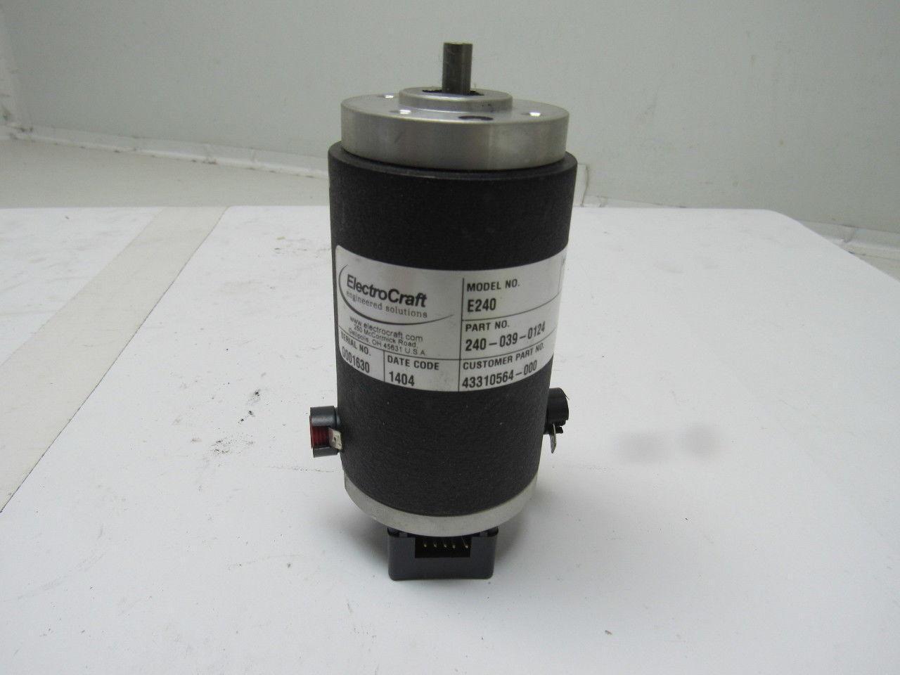 Electro-Craft 240-039-0124 E240 REV E Permanent Magnet DC Servo Motor 1/4" Shaft