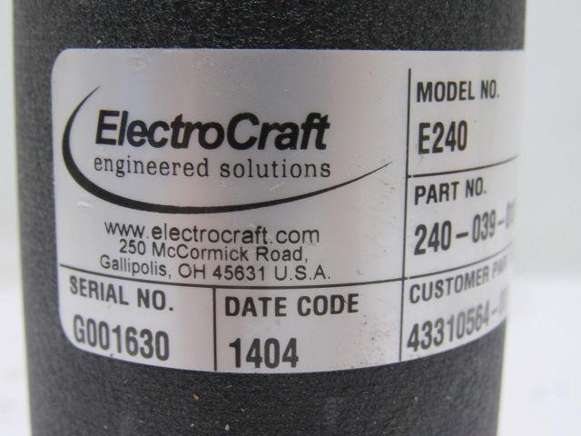 Electro-Craft 240-039-0124 E240 REV E Permanent Magnet DC Servo Motor 1/4" Shaft