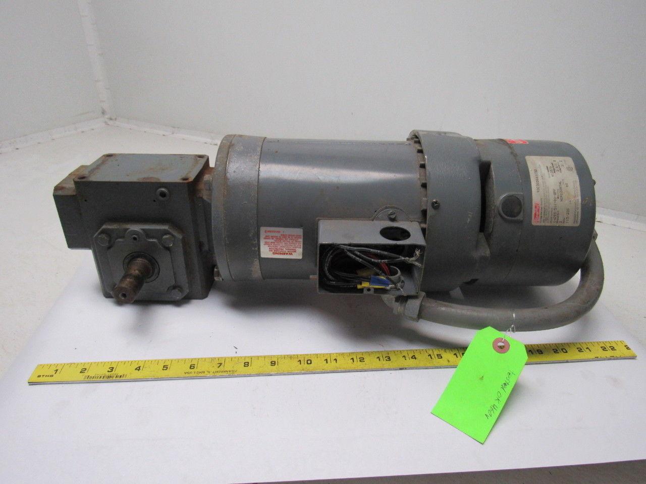 Dayton 4Z298B 10:1 R 1725 RPM 230/480V Gear Reducer Motor Brake 7/8" RH Shaft