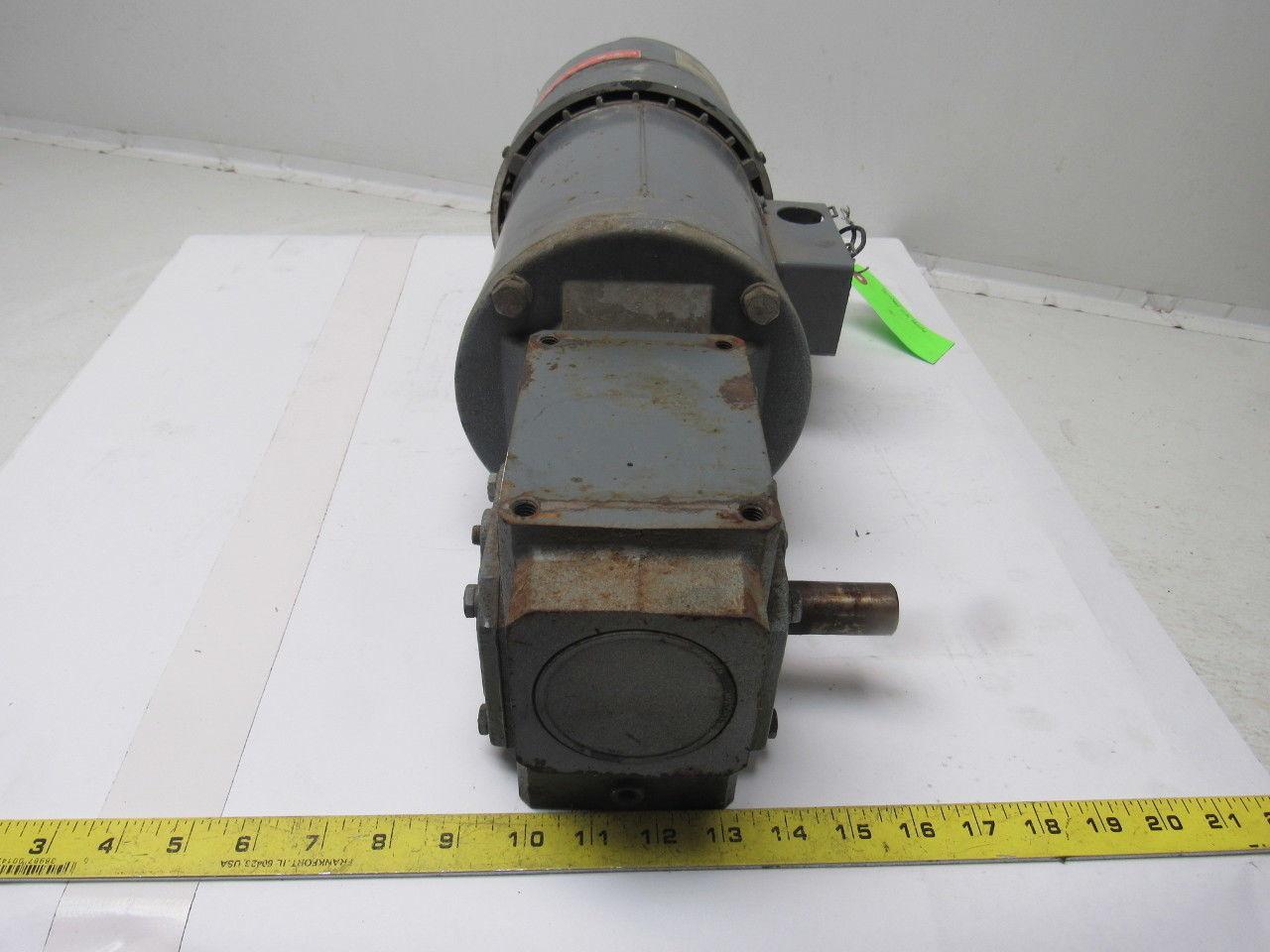 Dayton 4Z298B 10:1 R 1725 RPM 230/480V Gear Reducer Motor Brake 7/8" RH Shaft