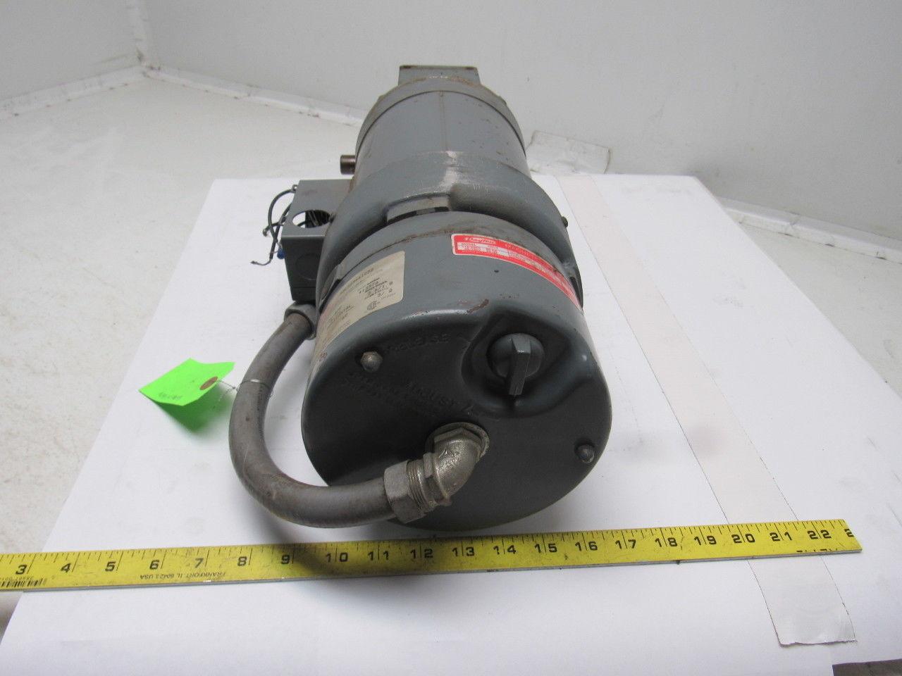 Dayton 4Z298B 10:1 R 1725 RPM 230/480V Gear Reducer Motor Brake 7/8" RH Shaft