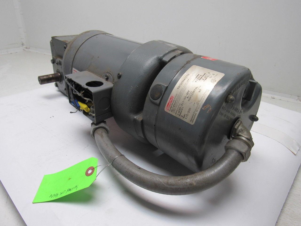 Dayton 4Z298B 10:1 R 1725 RPM 230/480V Gear Reducer Motor Brake 7/8" RH Shaft