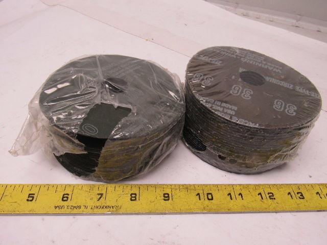 ARC Zirconia Alumina Resin Fiber Sanding Disc 4.5"x7/8" 36 & 80 Grit Lot of 75