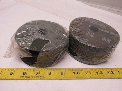 ARC Zirconia Alumina Resin Fiber Sanding Disc 4.5"x7/8" 36 & 80 Grit Lot of 75