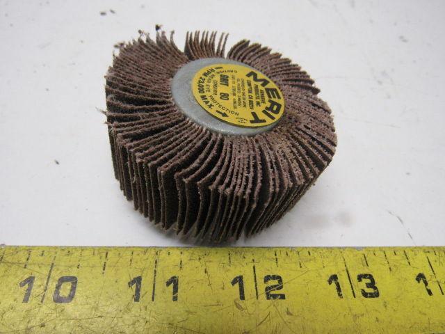 Merit 2458135 Flap Wheel Aluminum Oxide 2-1/2x1x1/4-20 Shank 80 Grit Lot of 7
