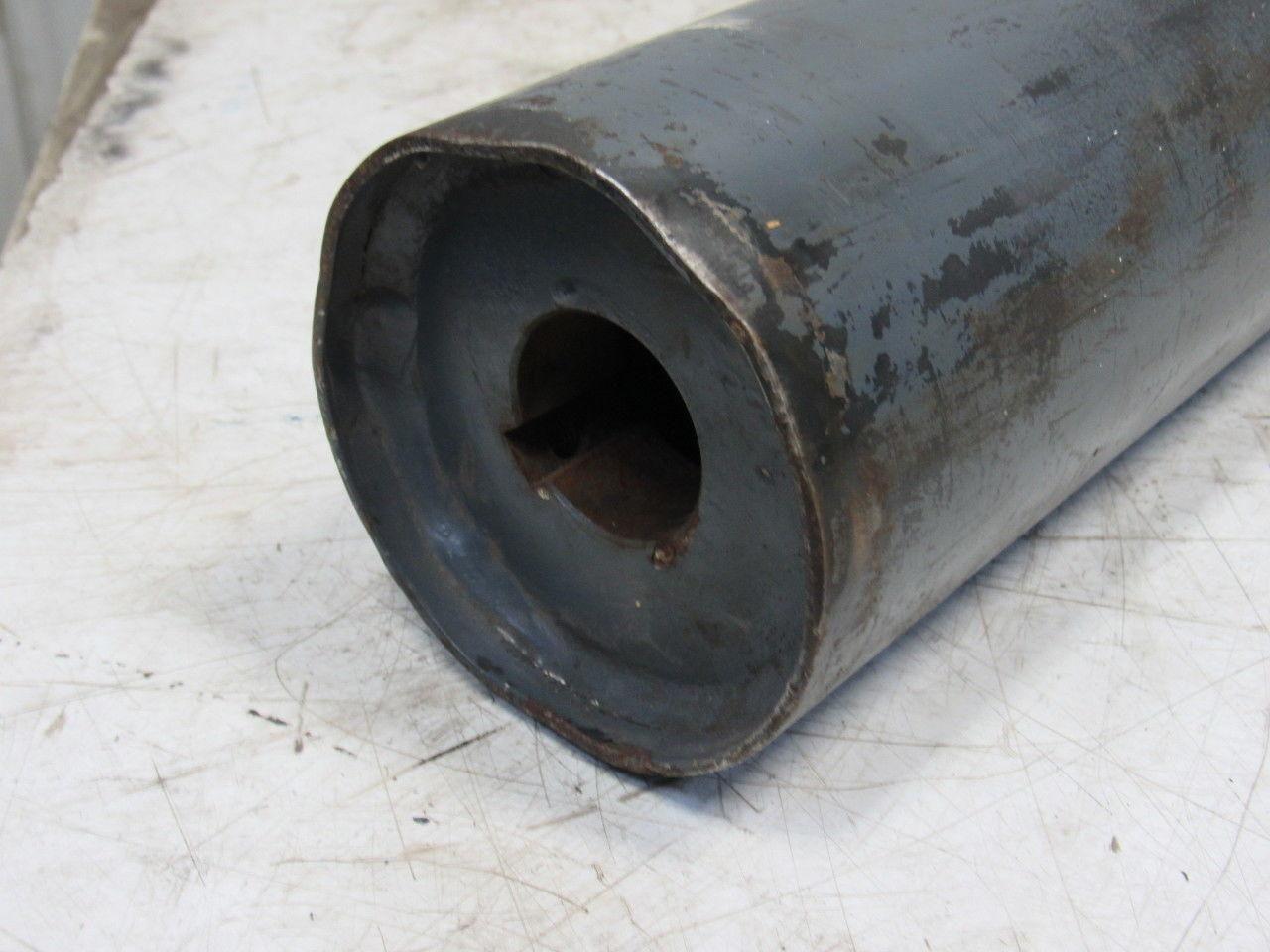 51" x 4" Steel Flat Face Steel Conveyor Roller 1-7/16 Keyed Bore