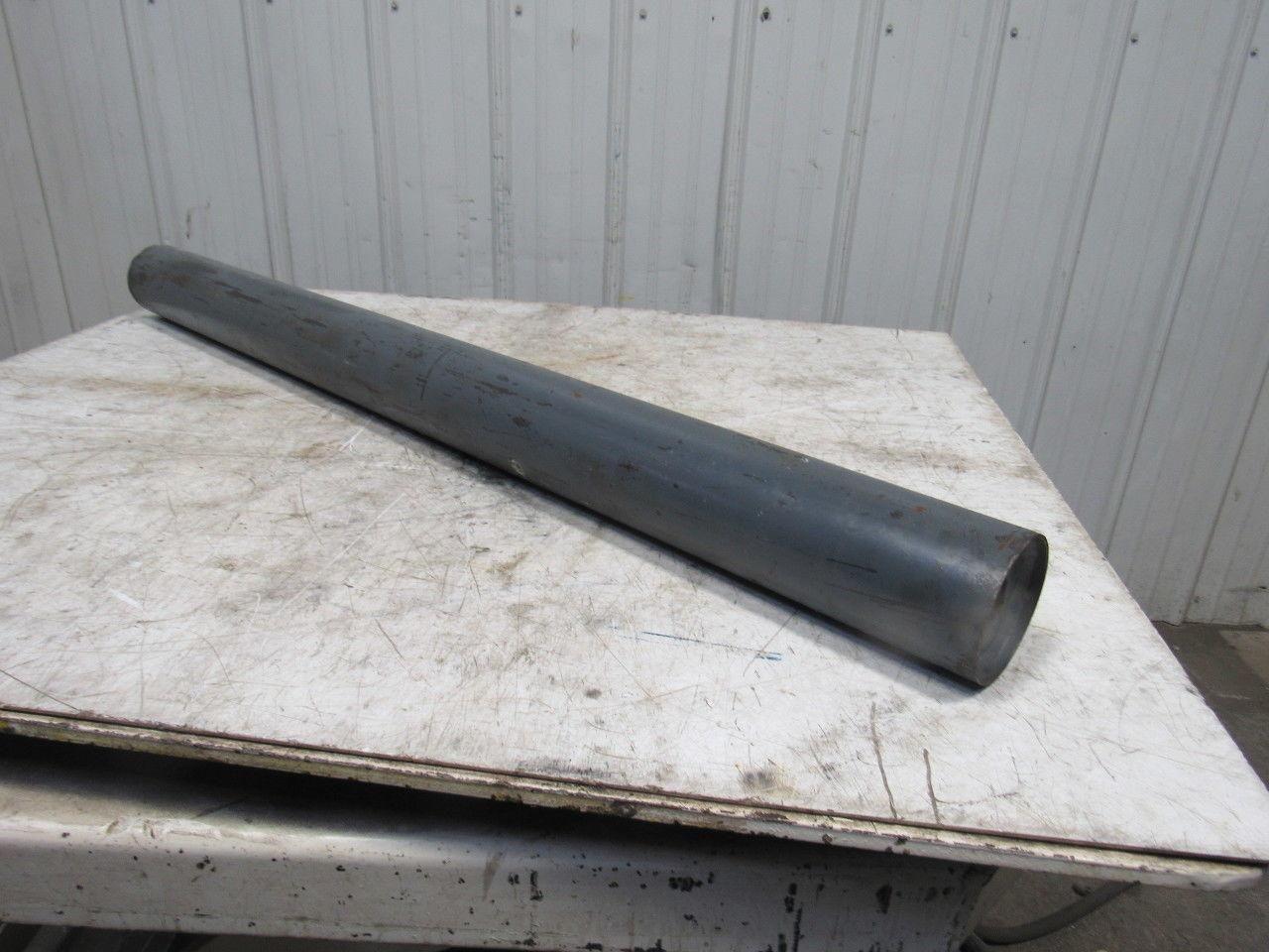 51" x 4" Steel Flat Face Steel Conveyor Roller 1-7/16 Keyed Bore
