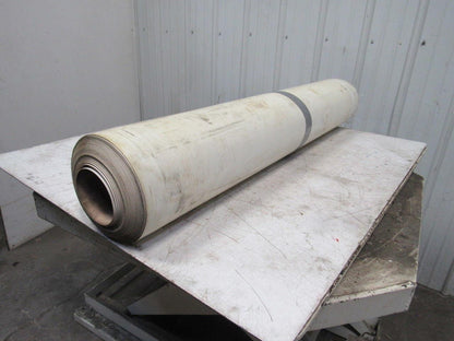 2-Ply White/Clear Polyurethane Smooth Top Conveyor Belt 78' X 49" X 0.065"