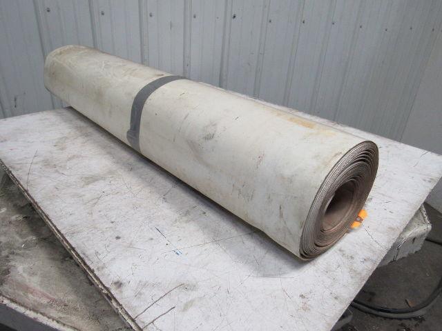 2-Ply White/Clear Polyurethane Smooth Top Conveyor Belt 51' X 49" X 0.065"