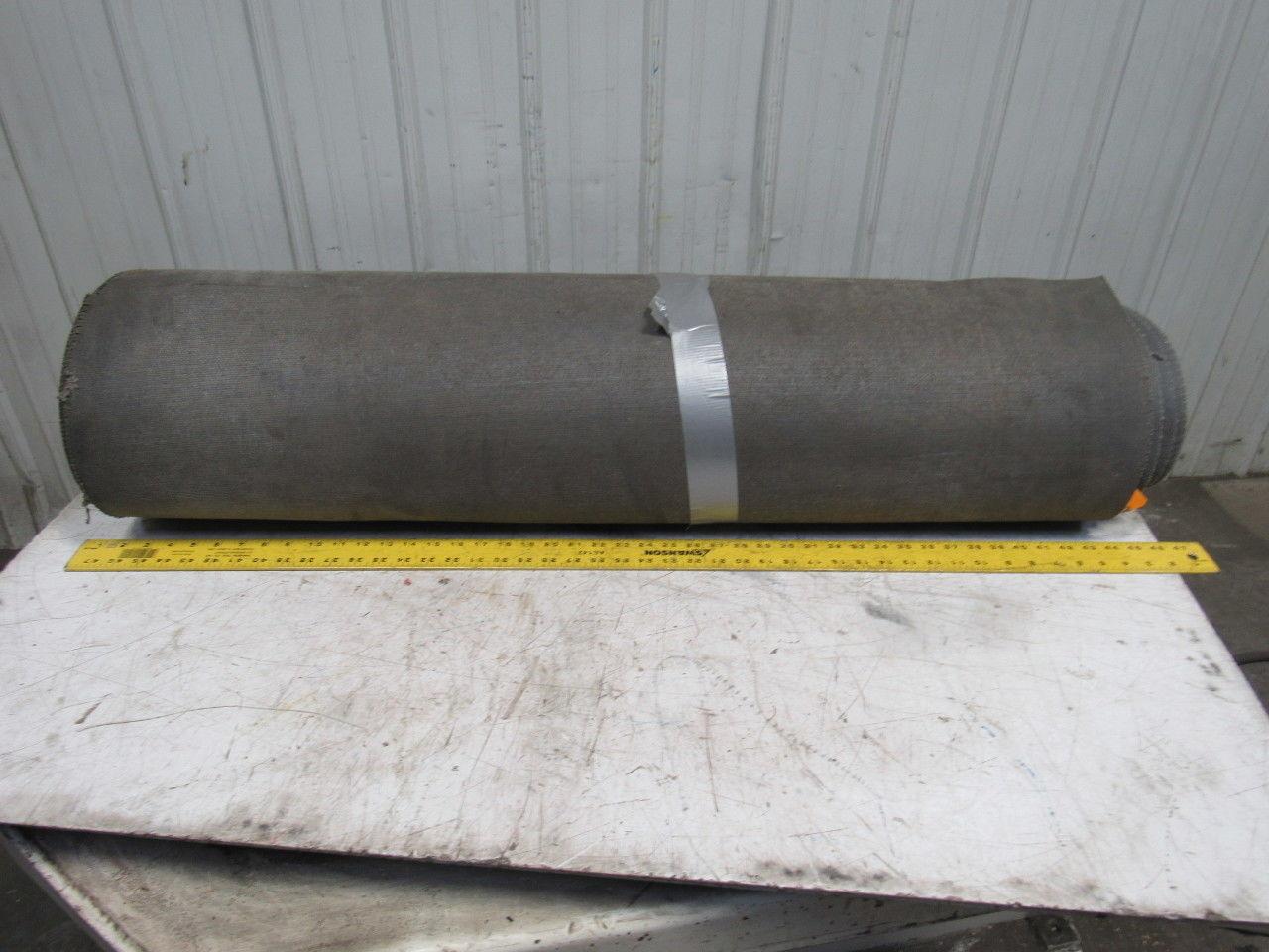 Interwoven Polyester Black PVC Crescent Top Conveyor Belt 99' x 42-1/8"x0.068"