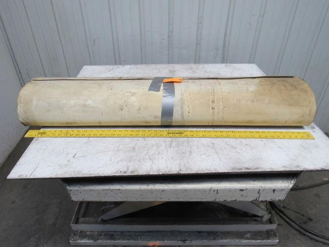 2-Ply White/Clear Polyurethane Smooth Top Conveyor Belt 52' X 49" X 0.065"