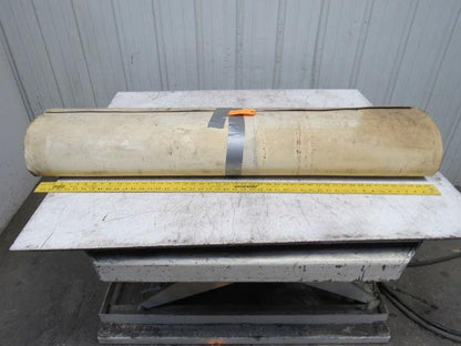 2-Ply White/Clear Polyurethane Smooth Top Conveyor Belt 52' X 49" X 0.065"
