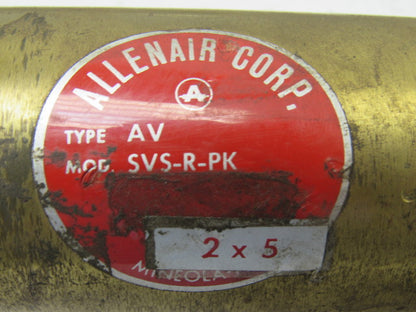 Allenair Type AV SVS-R-PK Pneumatic Air Cylinder & Solenoid 2" Bore 5" Stroke