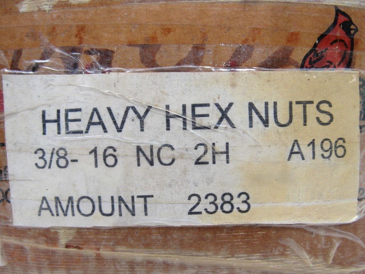 3/8-16 NC 2H Heavy Hex Nuts Lot Of 2000 Plus