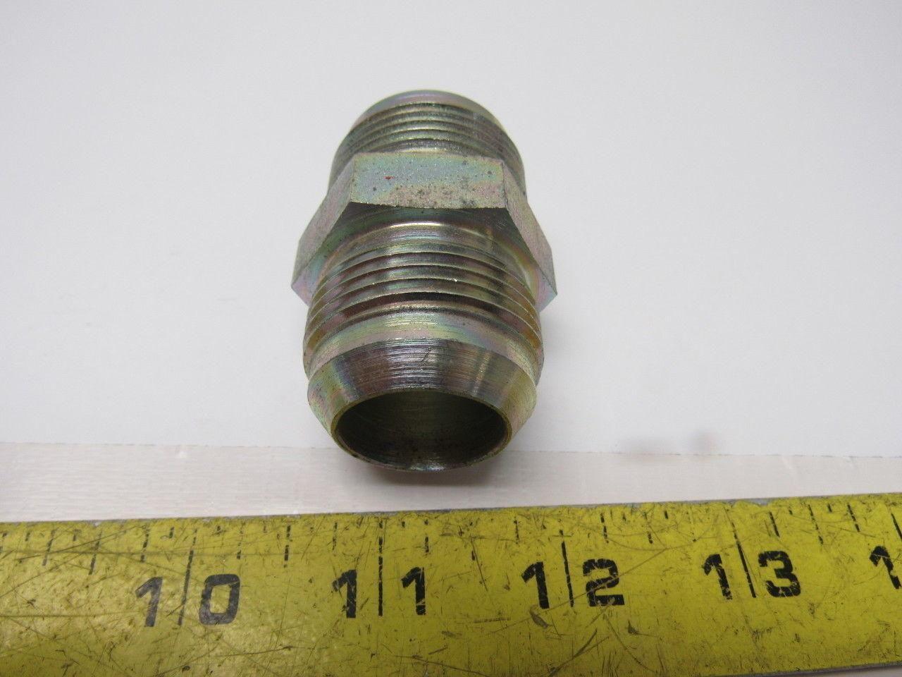 Male 37 Degree 16 JIC x 37 Degree 16 JIC Steel Adapter Fitting Lot of 2
