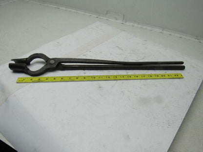Vintage Foundry Tongs Blacksmith Bar Stock Tongs Industrial Art