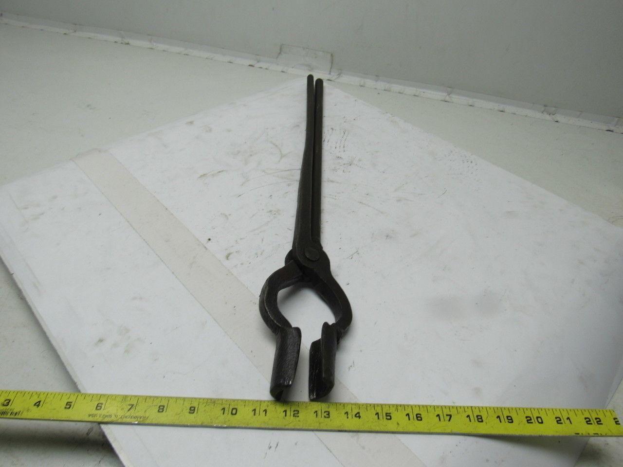 Vintage Foundry Tongs Blacksmith Bar Stock Tongs Industrial Art