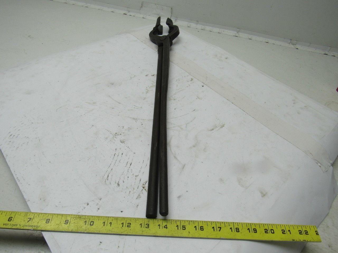Vintage Foundry Tongs Blacksmith Bar Stock Tongs Industrial Art