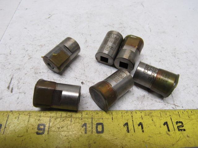 Dayton VNR62 100 .2560x.2560 Square Hole Headless Press Fit Die Button Lot Of 6