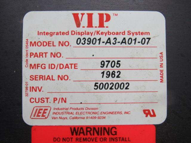 IEE 03901-A3-A01-07 VIP 22 Button Integrated Display Panel With Mounting Bracket