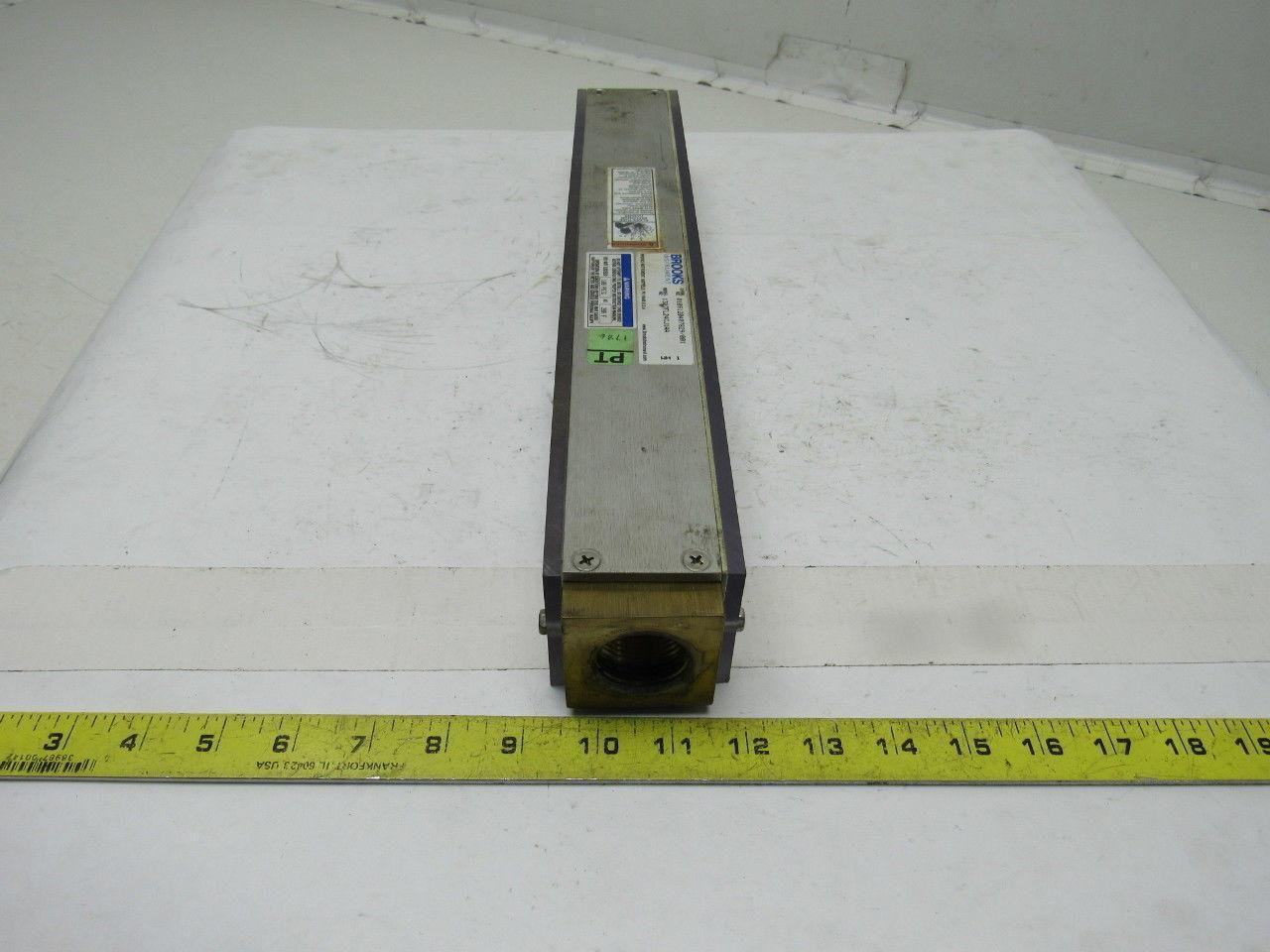 Brooks Instruments 1307FL24CJ1AA Vertical Read Flow Meter Gpm 0-10 Water 100 PSI