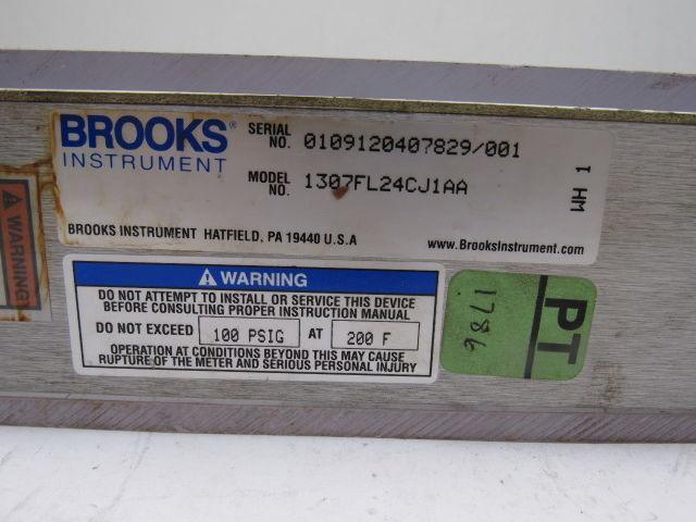 Brooks Instruments 1307FL24CJ1AA Vertical Read Flow Meter Gpm 0-10 Water 100 PSI