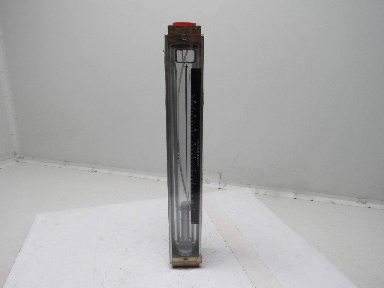 Brooks Instruments 1307FL24CJ1AA Vertical Read Flow Meter GPM 0-10 Water 100 PSI