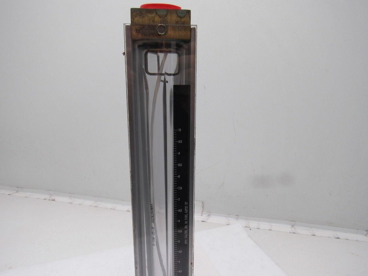 Brooks Instruments 1307FL24CJ1AA Vertical Read Flow Meter GPM 0-10 Water 100 PSI