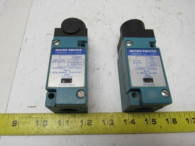 Micro Switch FYTD13C4_FYTD13C4 120VAC 50/60Hz Proximity Sensor Switch Lot Of 2