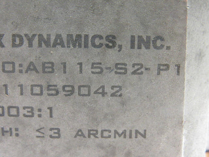 Apex Dynamics AB115-S2-P1 003:1 Two Stage Inline Planetary Gear Reducer Apex