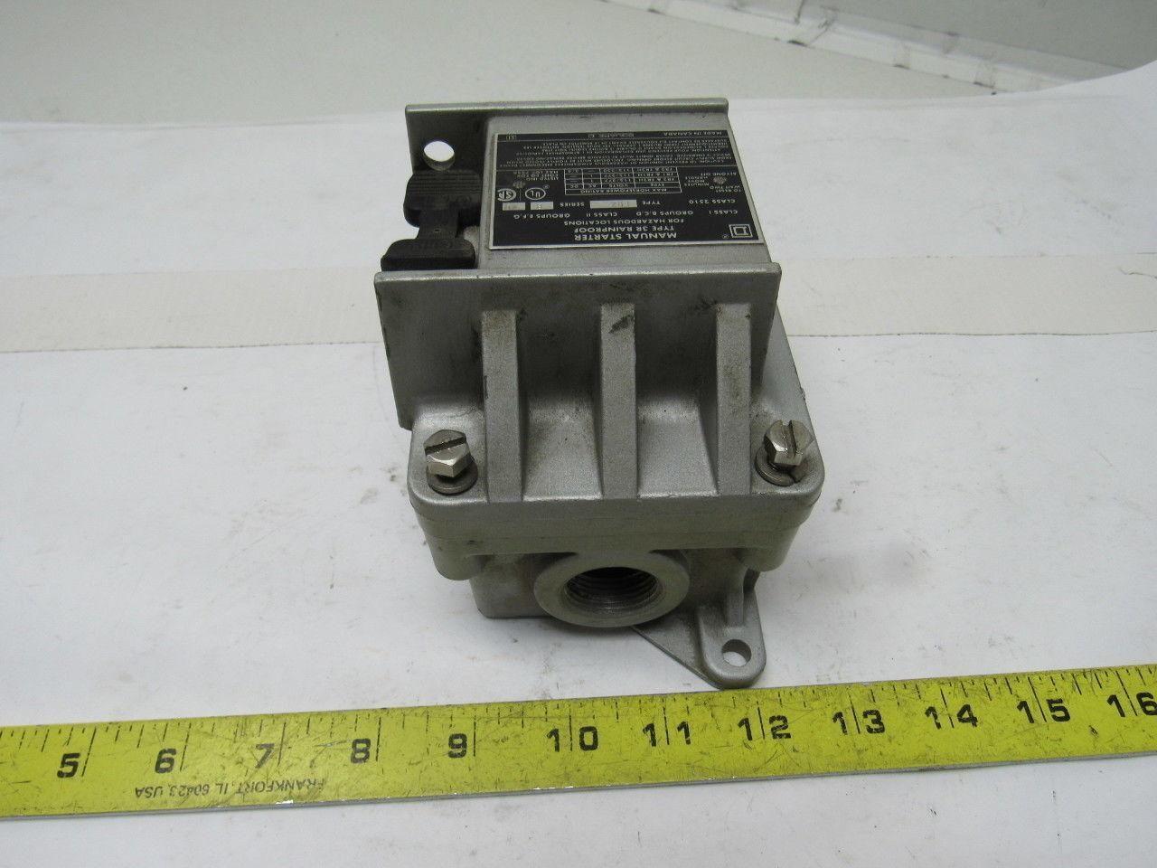 Square D FR2 Series B Manual Starter Type 3R Rainproof Haz Loc 115/277V 1 Hp
