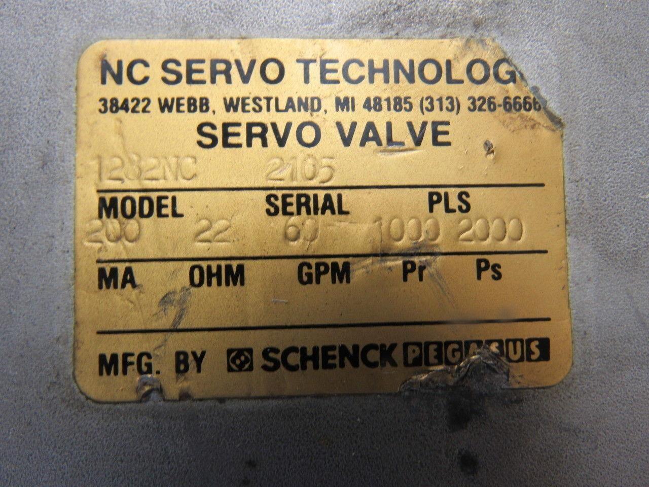 Peqasus 1282NC Hydraulic Servo Valve 22 Ohm 60GPM