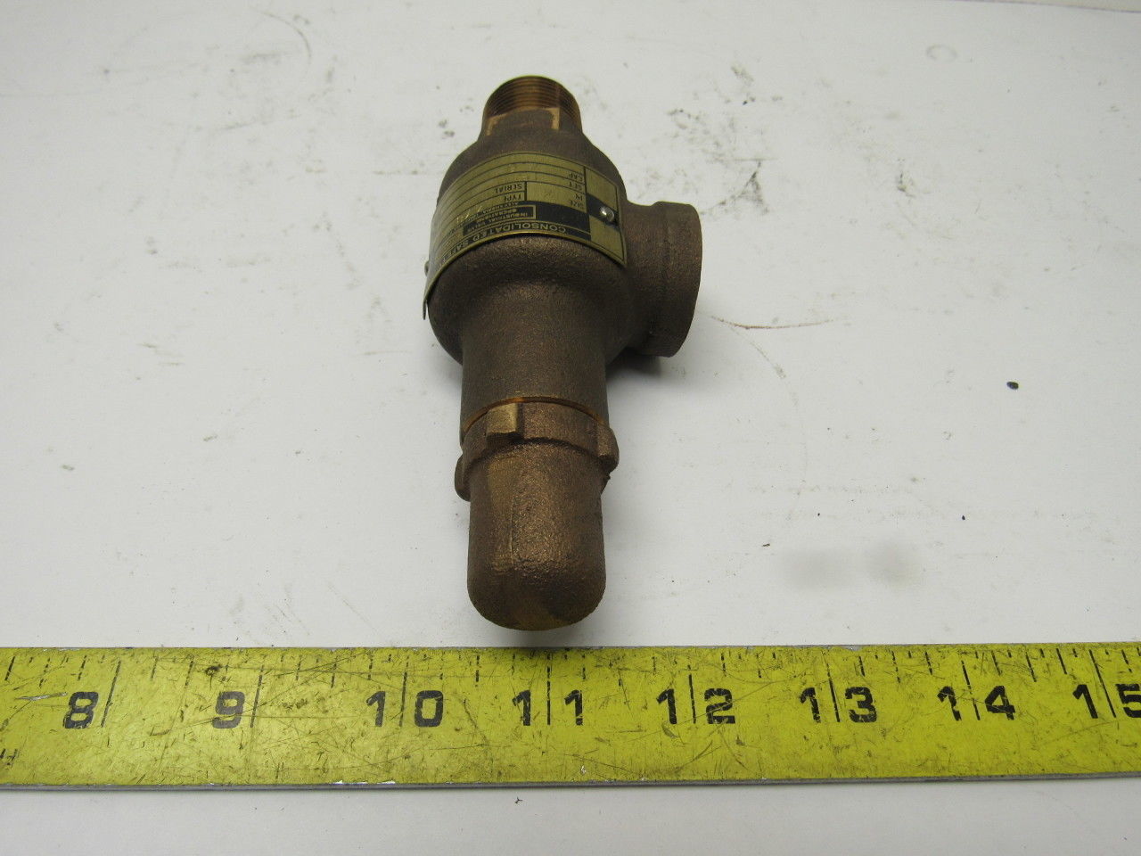 Dresser 1478 3/4" Port Brass Safety Valve 15 PSI 7.6 GPM