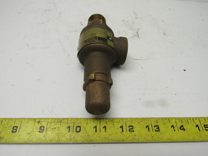 Dresser 1478 3/4" Port Brass Safety Valve 15 PSI 7.6 GPM