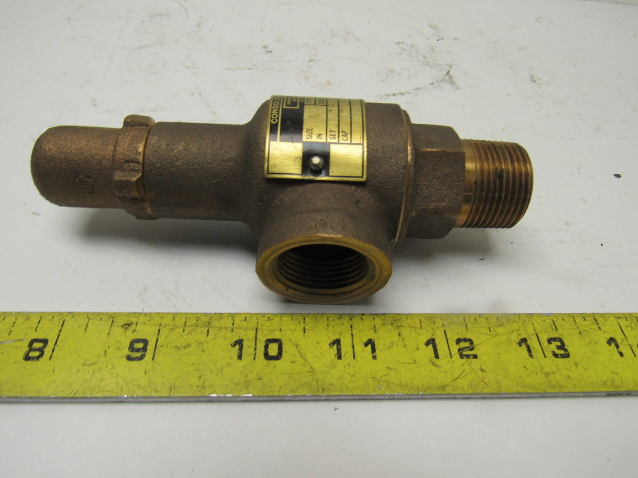 Dresser 1478 3/4" Port Brass Safety Valve 15 PSI 7.6 GPM