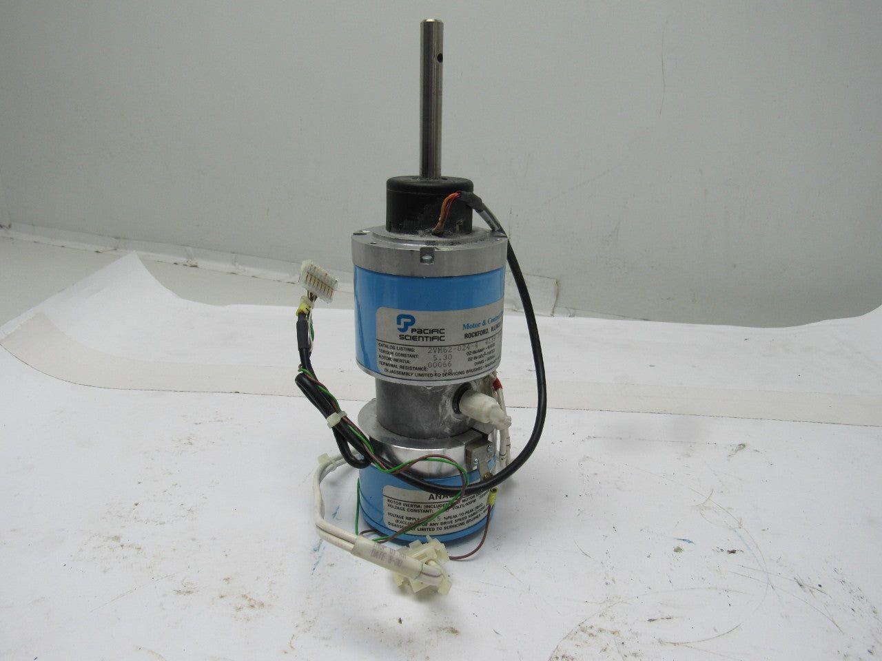 Pacific Scientific 2VM62-024-4 24V Low Inertia PMDC Servomotor 3/8"x2-7/8" Shaft