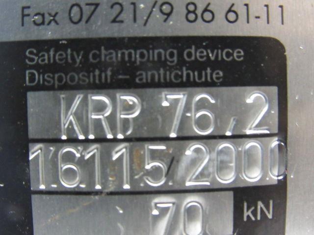 Sitema Klemmkopf KRP76,2 76mm Rod 70kN 10 Bar Max 4Bar/Min Load Safety Catcher
