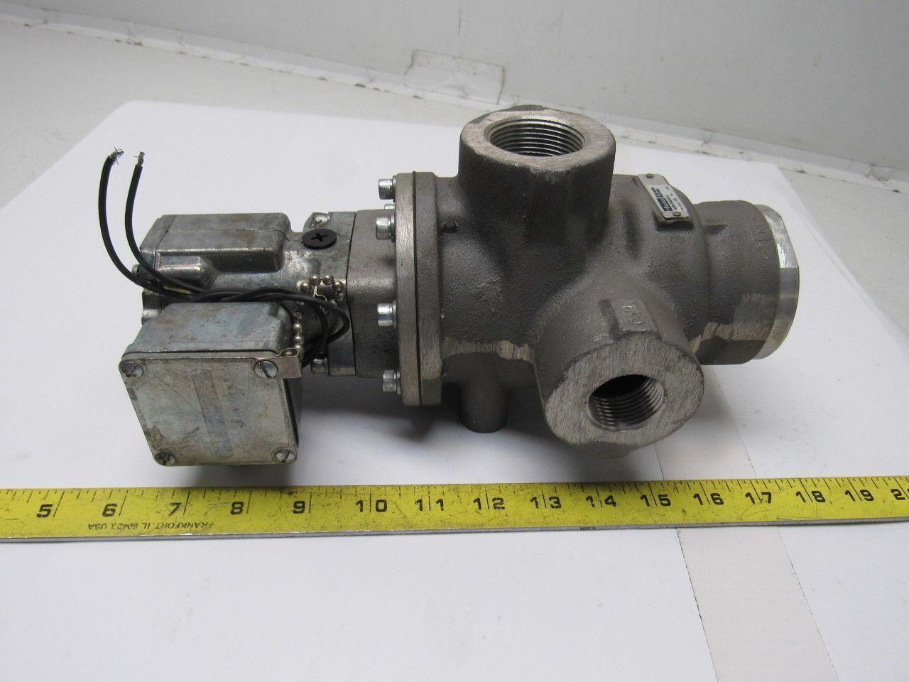 Parker/Schrader Bellows N3857600253 Pneumatic Valve 1"NPT 115V Coil Pilot Valve