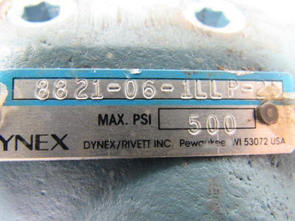 Dynex Rivett 8821-06-1LLP-25 Hydraulic Valve 3/4" NPT Max 500 PSI