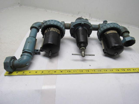 Watts Fluidair 250PSI Max FRL Filter Regulator Lubricator Assembly 1" Pipe