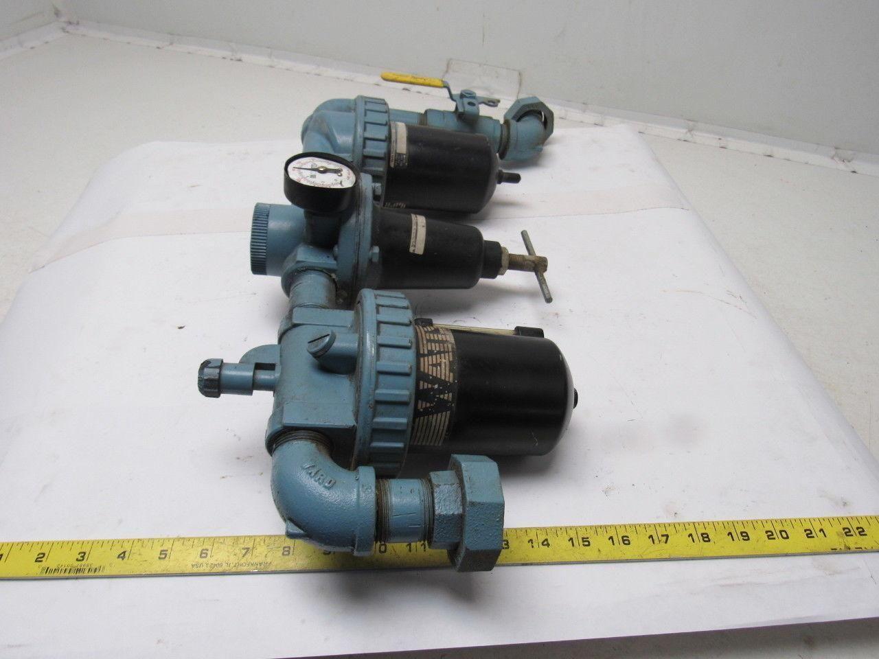 Watts Fluidair 250PSI Max FRL Filter Regulator Lubricator Assembly 1" Pipe