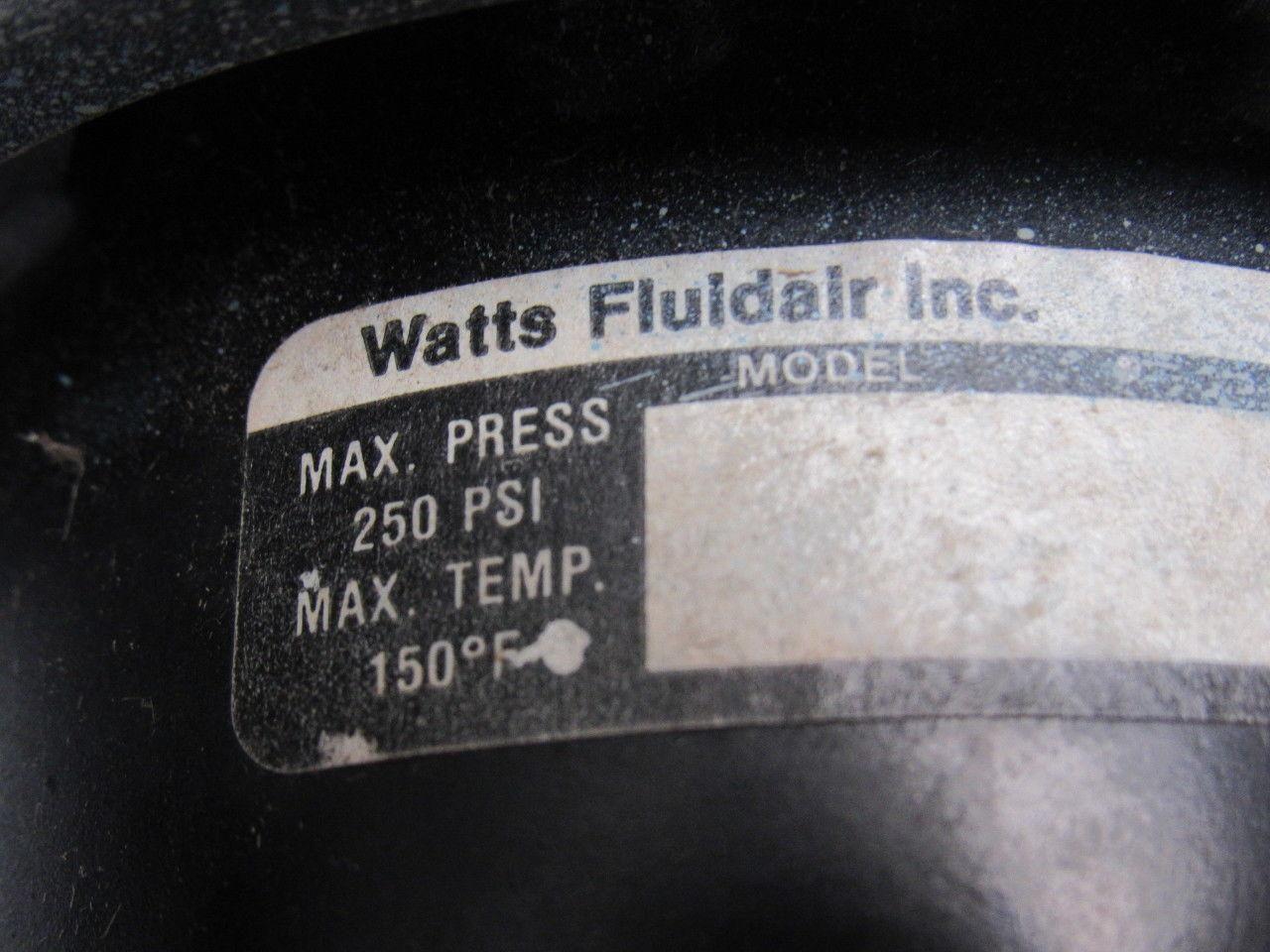 Watts Fluidair 250PSI Max FRL Filter Regulator Lubricator Assembly 1" Pipe