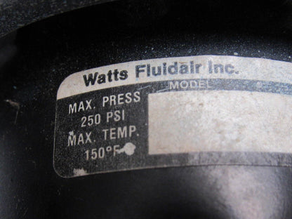 Watts Fluidair 250PSI Max FRL Filter Regulator Lubricator Assembly 1" Pipe