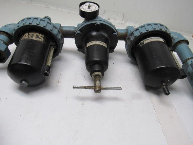 Watts Fluidair 250PSI Max FRL Filter Regulator Lubricator Assembly 1" Pipe