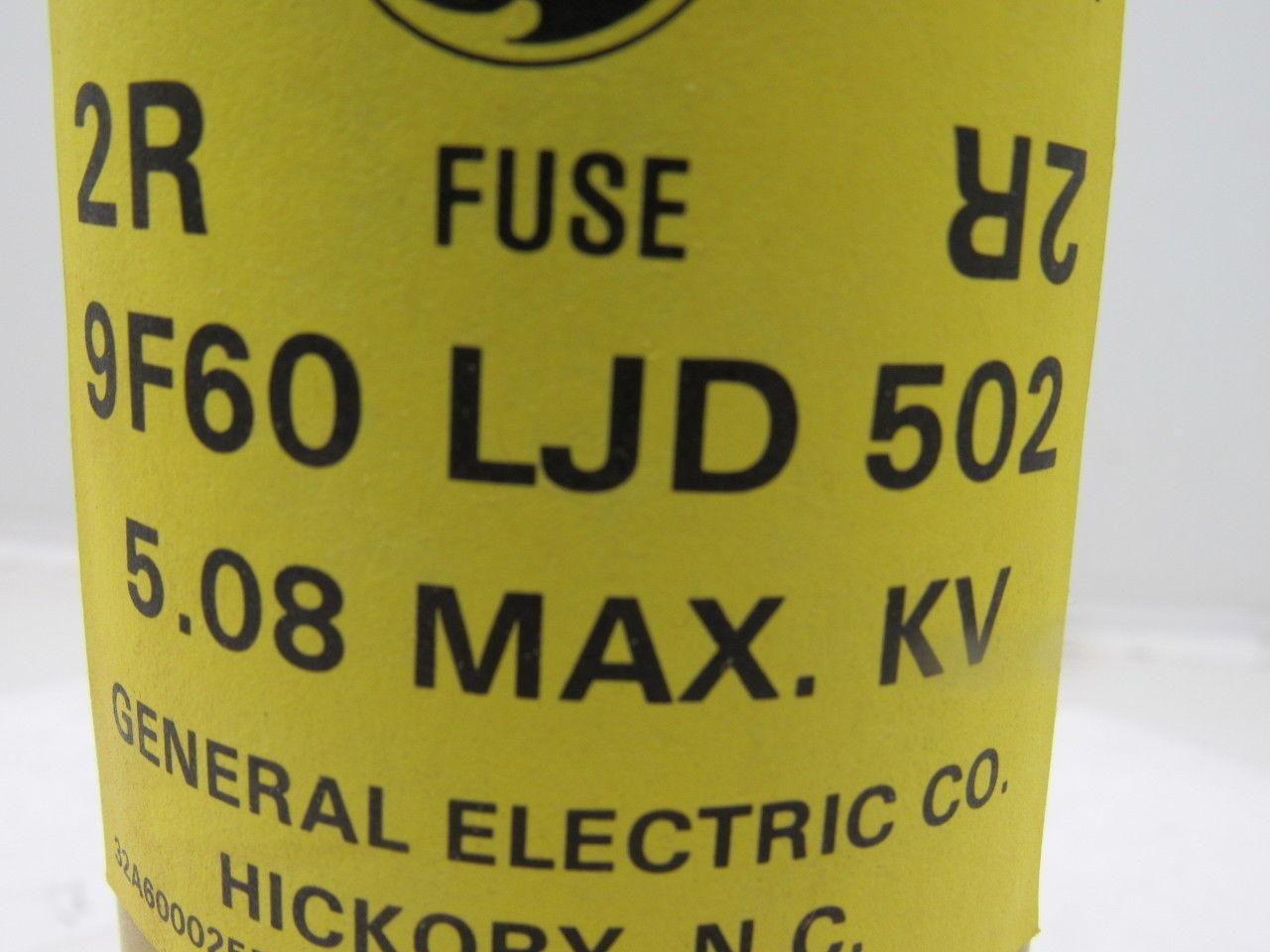 GE General Electric 9F60LJD502 2R EJ-2D 5.08 MAX kV Motor Starter Ferrule Fuse